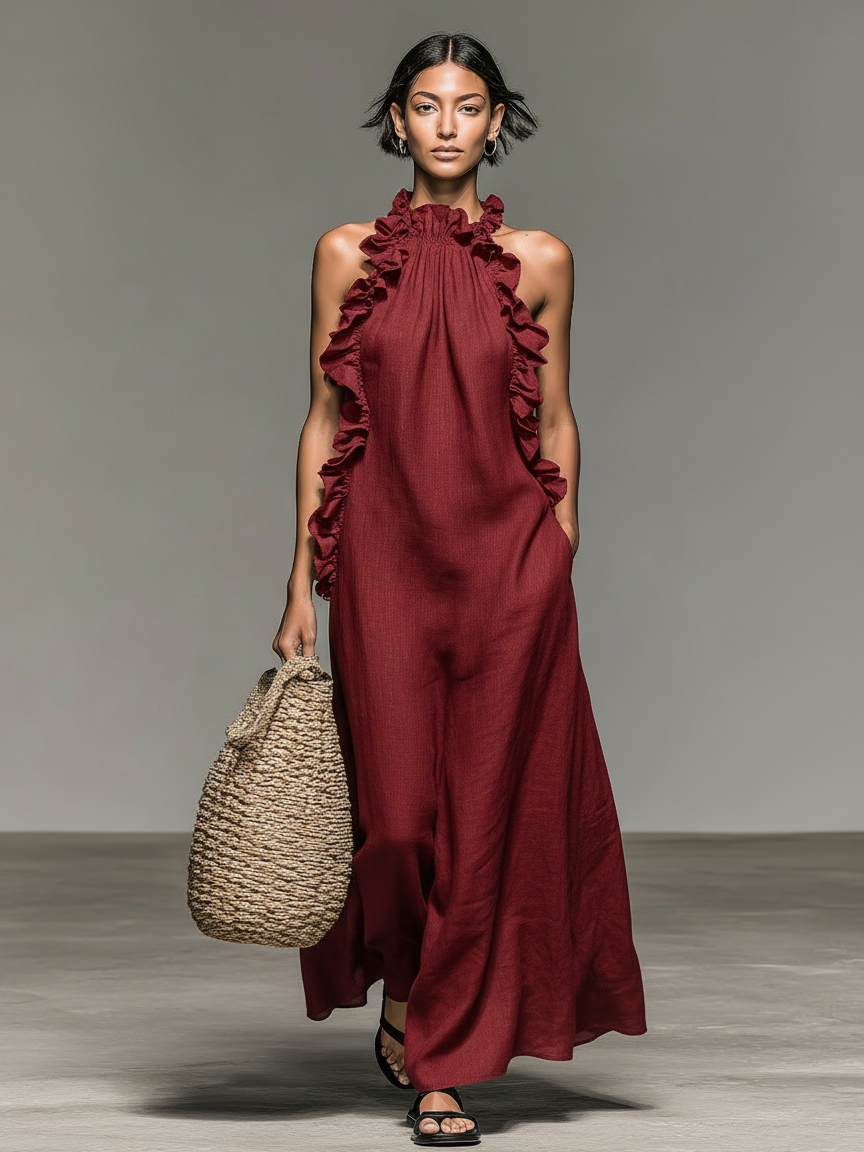 Bellucci Firenze Lua Vestido Maxi con Bolsillos