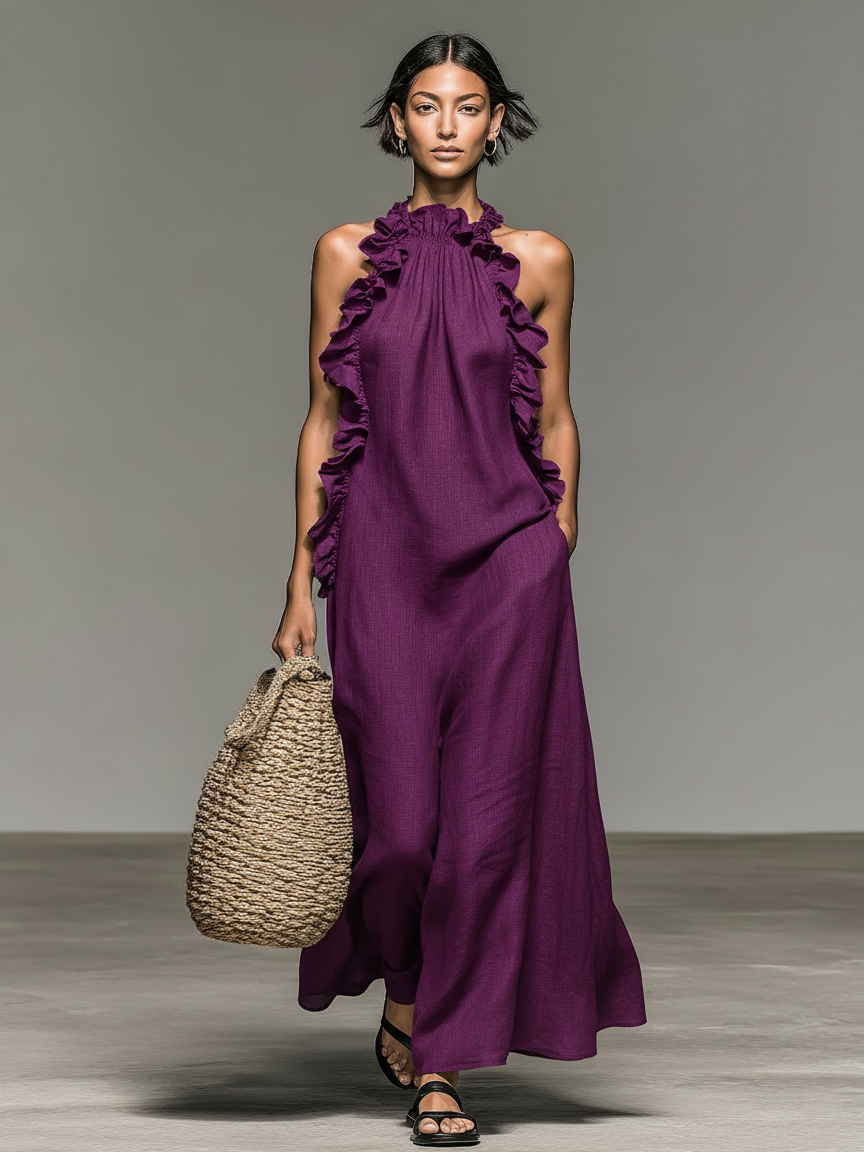 Bellucci Firenze Lua Vestido Maxi con Bolsillos