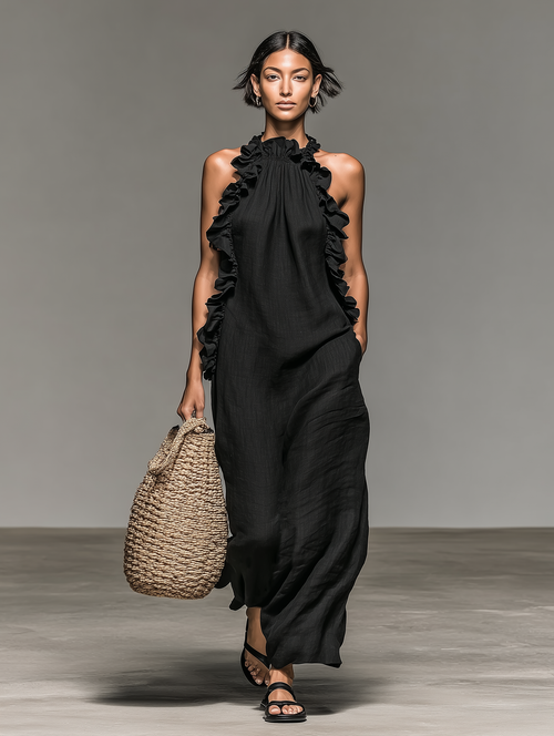 Bellucci Firenze Lua Vestido Maxi con Bolsillos