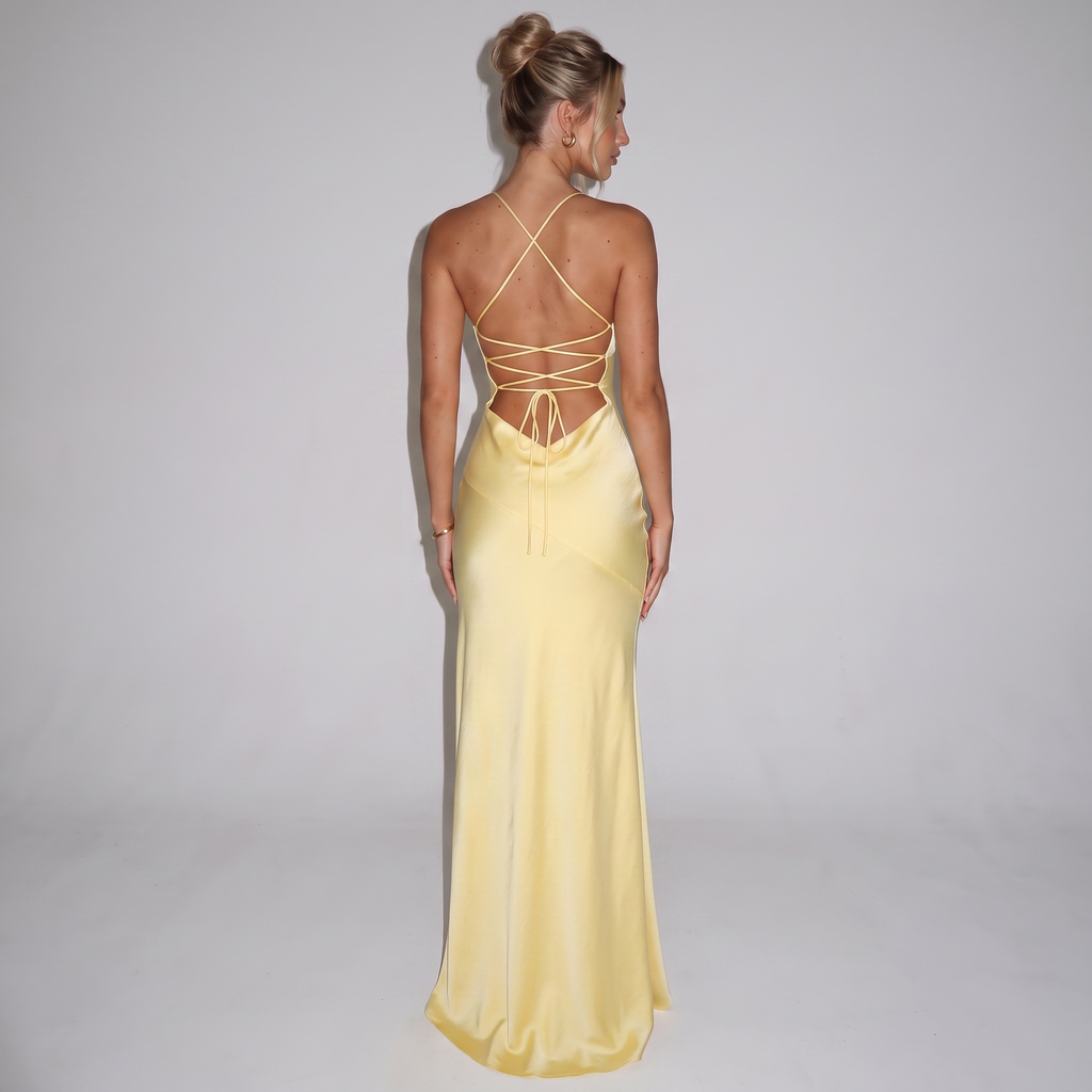 Golden Hour Satin Maxi Dress