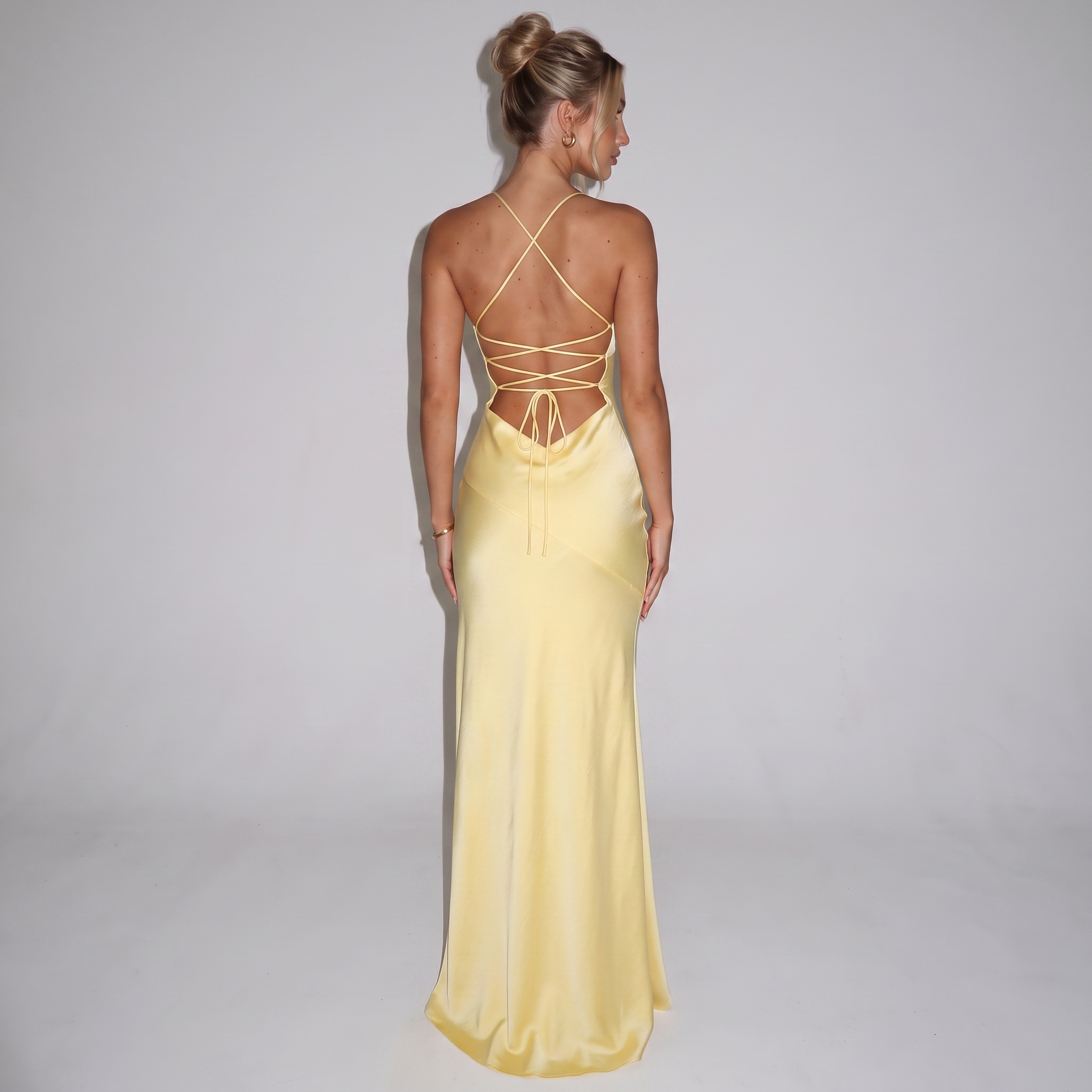 Golden Hour Satin Maxi Dress