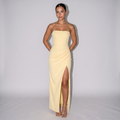 Lemon Élan Strapless Maxi Dress